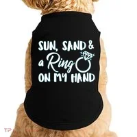 Bride Sun Sand & A Ring On My Hand Doggie Tank thumb 0