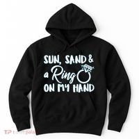 Bride Sun Sand & A Ring On My Hand Hoodie thumb 0