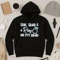 Bride Sun Sand & A Ring On My Hand Hoodie thumb 3