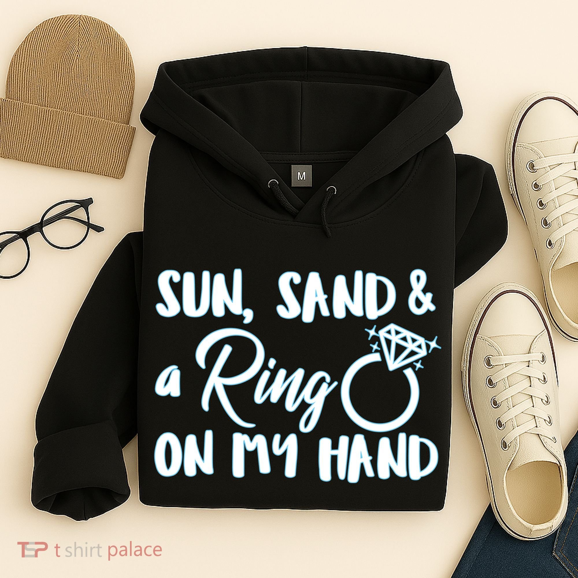 Bride Sun Sand & A Ring On My Hand Hoodie
