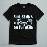 Bride Sun Sand & A Ring On My Hand T-Shirt thumb 5