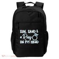 Bride Sun Sand & A Ring On My Hand Backpack thumb 0
