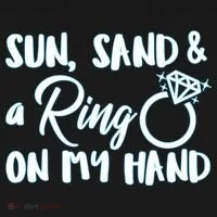 Bride Sun Sand & A Ring On My Hand Bucket Hat thumb 4
