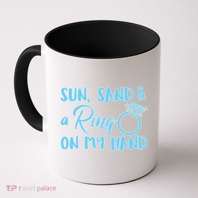 Bride Sun Sand & A Ring On My Hand Coffee Mug