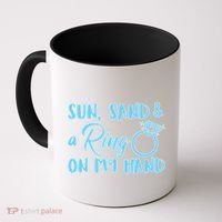 Bride Sun Sand & A Ring On My Hand Coffee Mug thumb 0