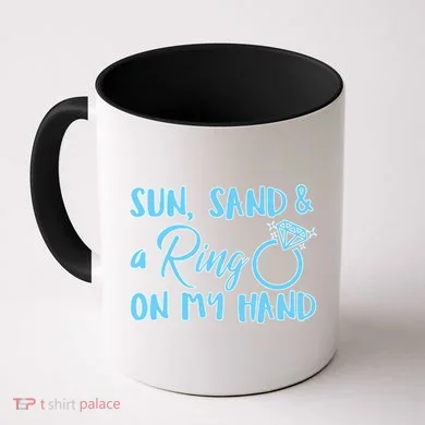 Bride Sun Sand & A Ring On My Hand Coffee Mug