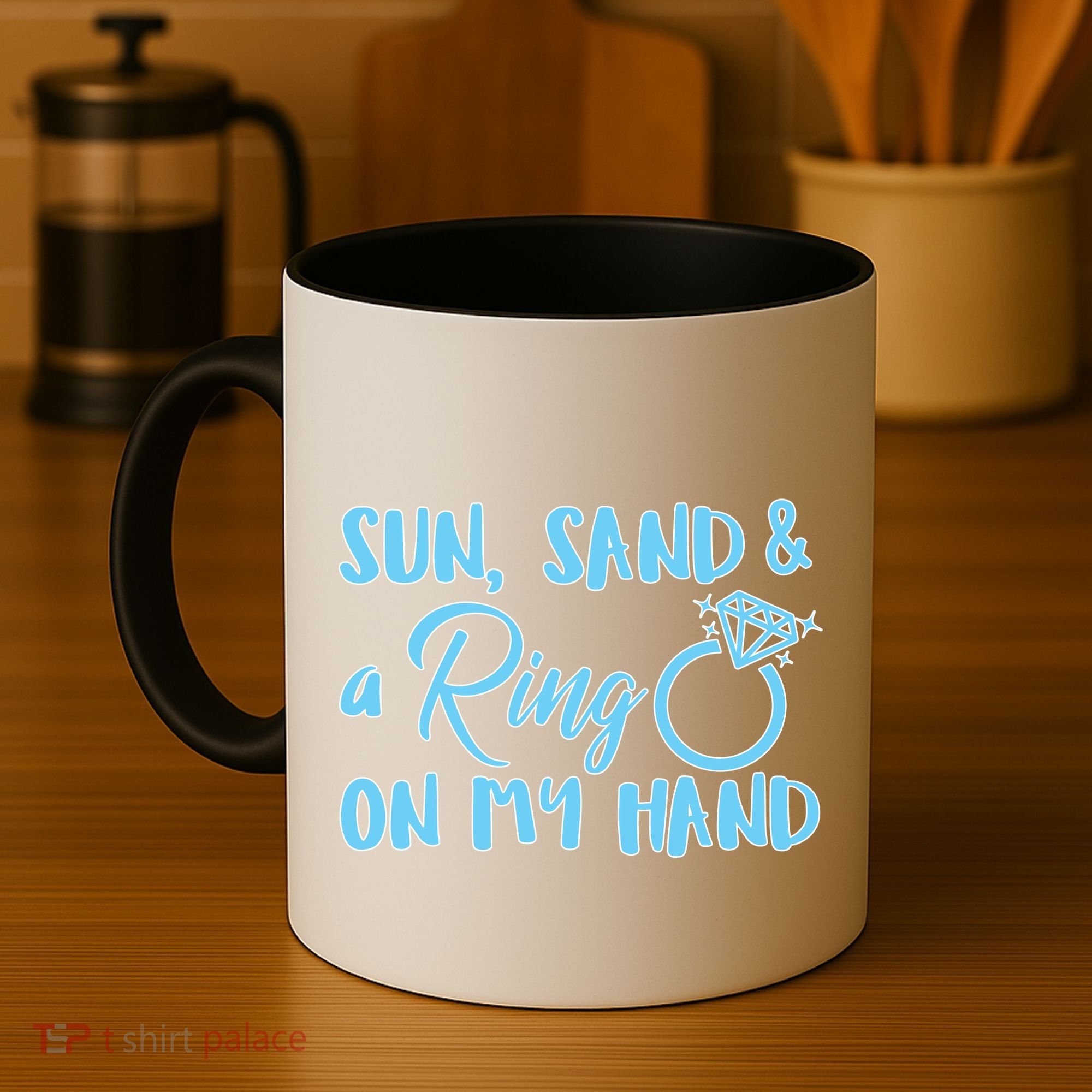 Bride Sun Sand & A Ring On My Hand Coffee Mug