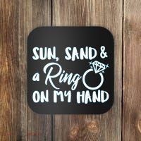 Bride Sun Sand & A Ring On My Hand Coaster thumb 0