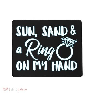 Bride Sun Sand & A Ring On My Hand Mousepad