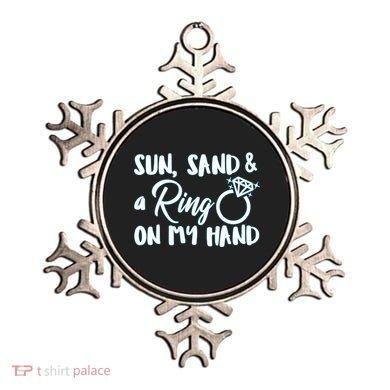 Bride Sun Sand & A Ring On My Hand Ornament
