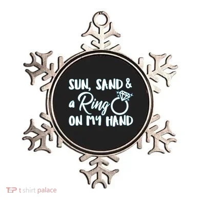 Bride Sun Sand & A Ring On My Hand Ornament