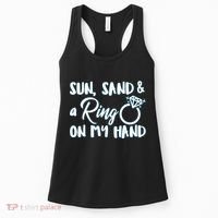 Bride Sun Sand & A Ring On My Hand Women's Tank Top thumb 0