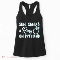 Bride Sun Sand & A Ring On My Hand Women's Tank Top thumb 0