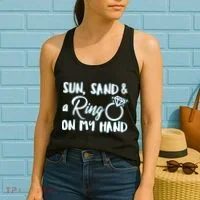 Bride Sun Sand & A Ring On My Hand Women's Tank Top thumb 2