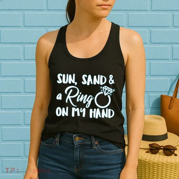 Bride Sun Sand & A Ring On My Hand Women's Tank Top