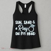 Bride Sun Sand & A Ring On My Hand Women's Tank Top thumb 3