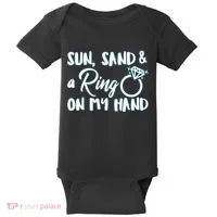 Bride Sun Sand & A Ring On My Hand Baby Bodysuit thumb 0