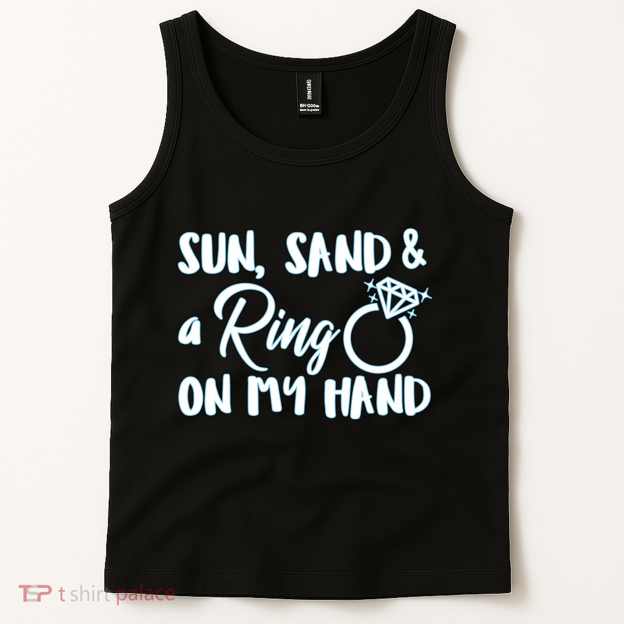 Bride Sun Sand & A Ring On My Hand Tank Top