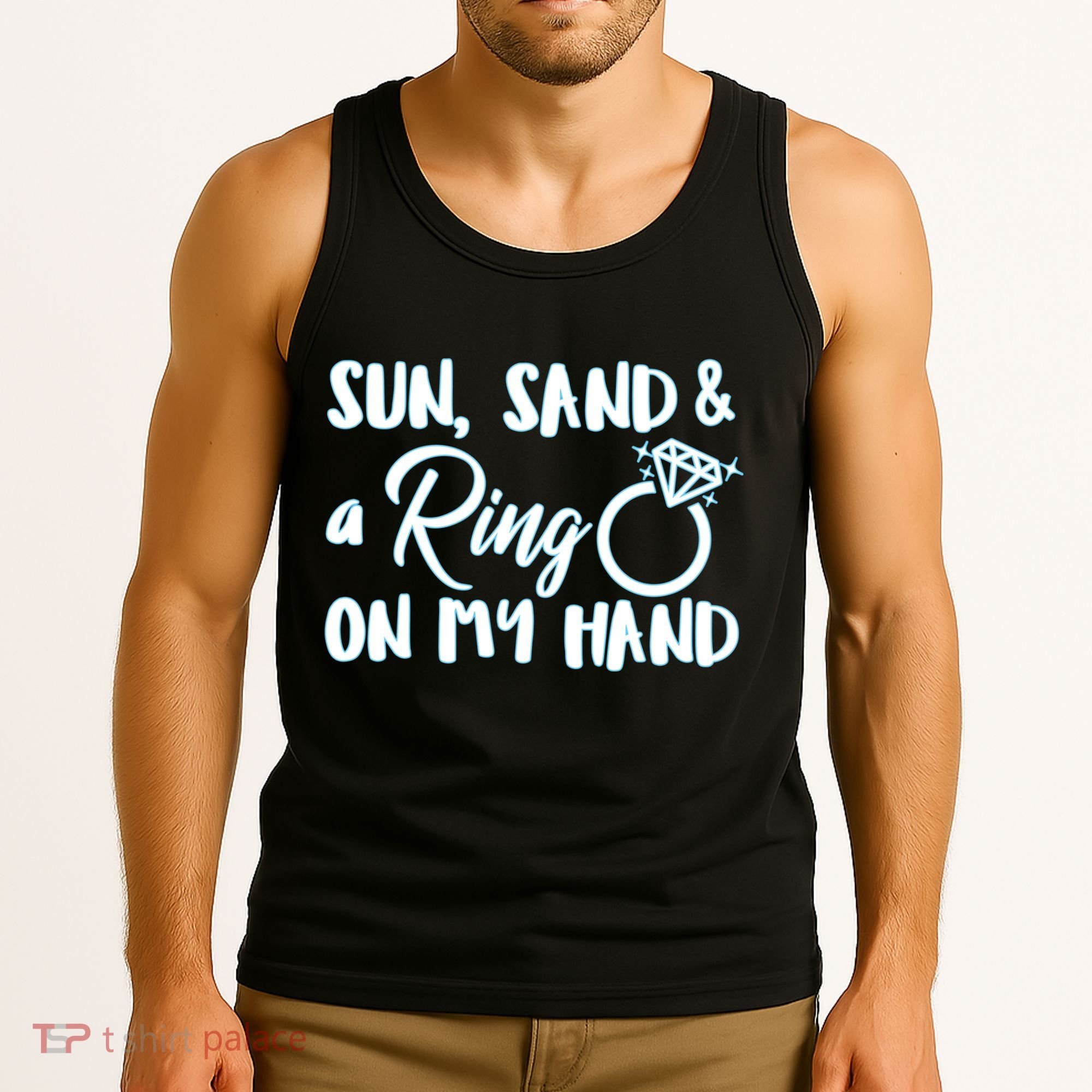 Bride Sun Sand & A Ring On My Hand Tank Top