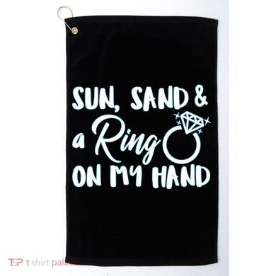 Bride Sun Sand & A Ring On My Hand Golf Towel