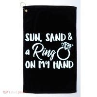 Bride Sun Sand & A Ring On My Hand Golf Towel thumb 0
