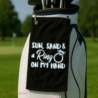 Bride Sun Sand & A Ring On My Hand Golf Towel thumb 2