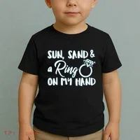 Bride Sun Sand & A Ring On My Hand Toddler T-Shirt thumb 2