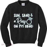 Bride Sun Sand & A Ring On My Hand Kids Sweatshirt thumb 0