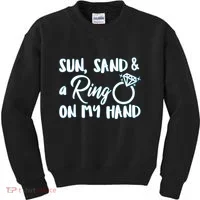 Bride Sun Sand & A Ring On My Hand Kids Sweatshirt thumb 0