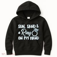 Bride Sun Sand & A Ring On My Hand Kids Hoodie thumb 0