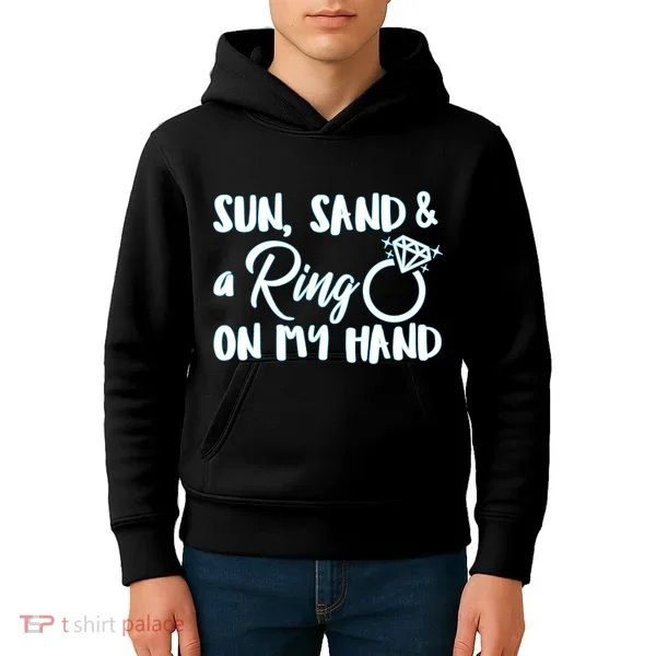 Bride Sun Sand & A Ring On My Hand Kids Hoodie