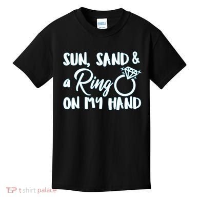 Bride Sun Sand & A Ring On My Hand Kids T-Shirt