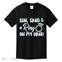 Bride Sun Sand & A Ring On My Hand Kids T-Shirt thumb 0