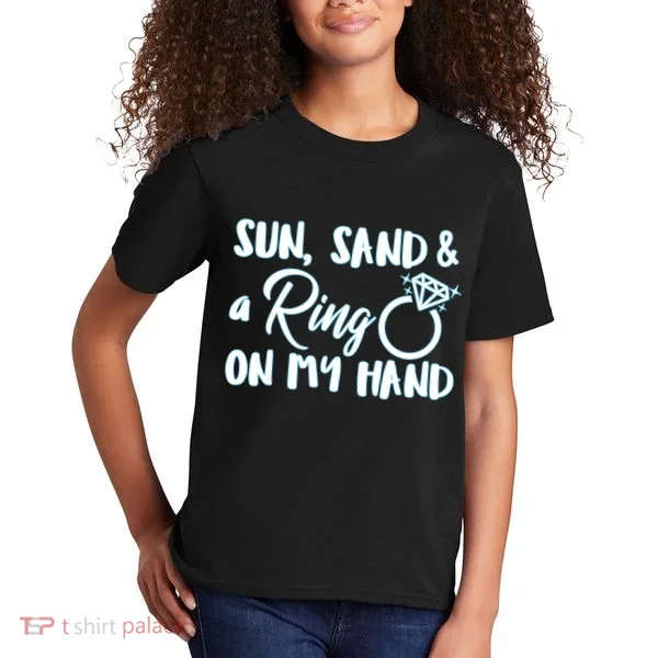 Bride Sun Sand & A Ring On My Hand Kids T-Shirt