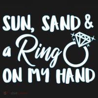 Bride Sun Sand & A Ring On My Hand Kids T-Shirt thumb 4