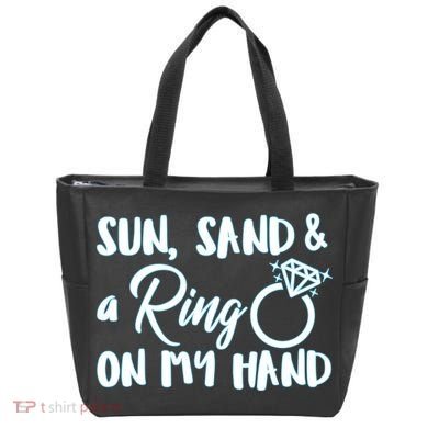 Bride Sun Sand & A Ring On My Hand Tote Bag