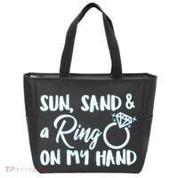 Bride Sun Sand & A Ring On My Hand Tote Bag thumb 0