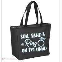 Bride Sun Sand & A Ring On My Hand Tote Bag thumb 2