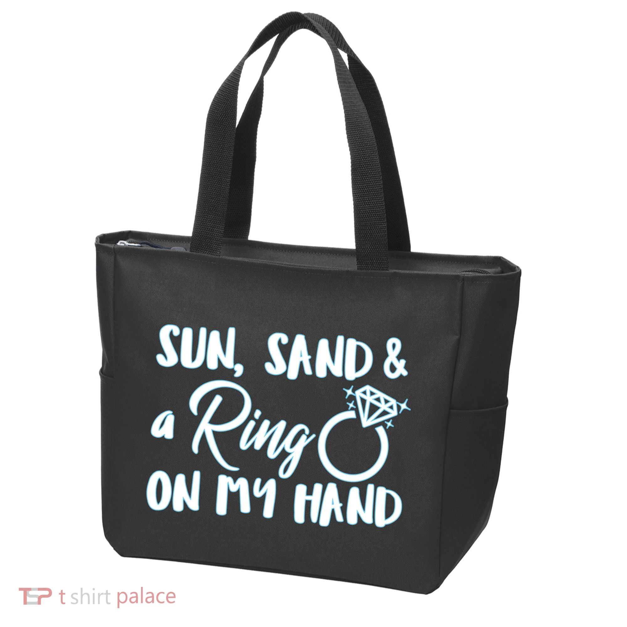 Bride Sun Sand & A Ring On My Hand Tote Bag