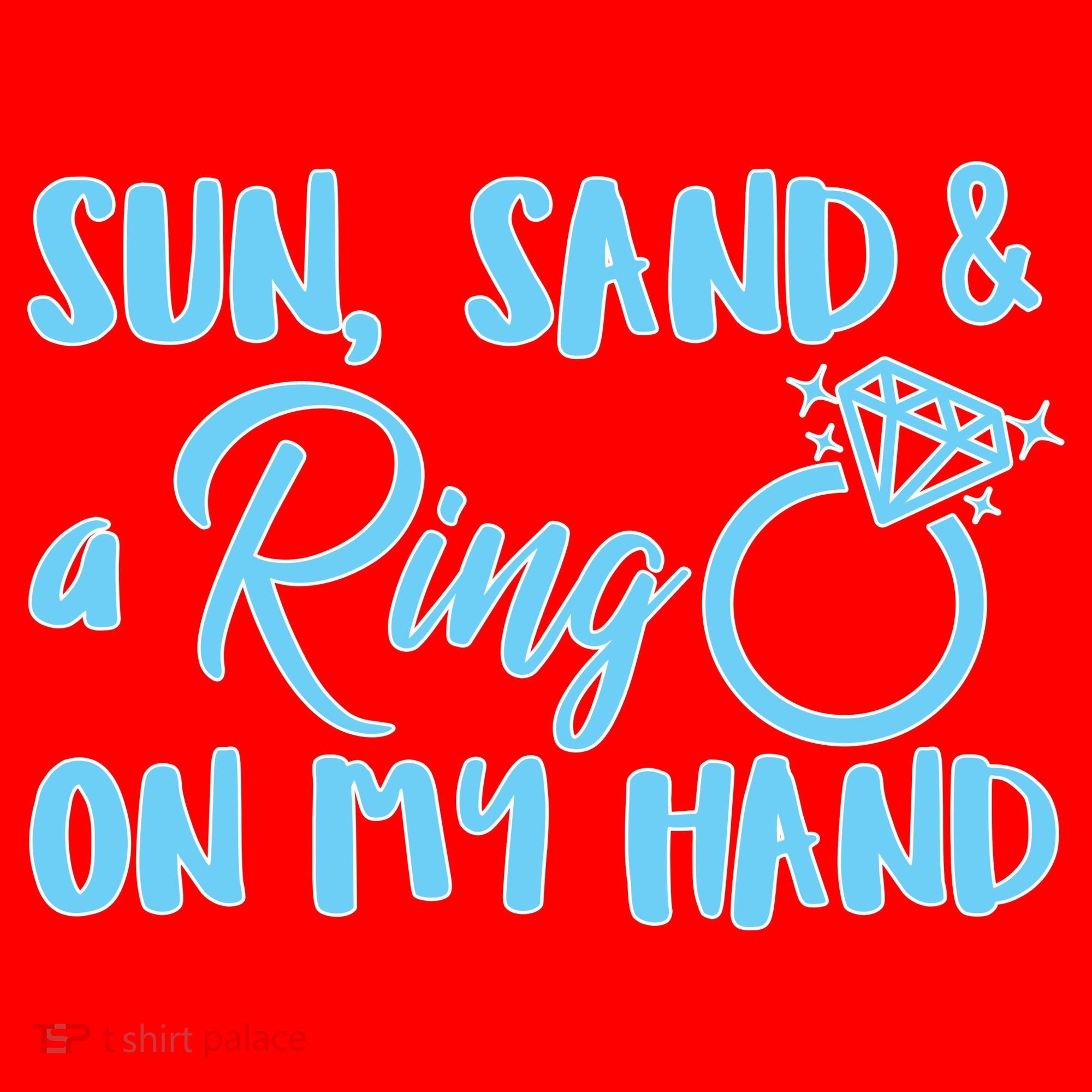Bride Sun Sand & A Ring On My Hand Santa Hat