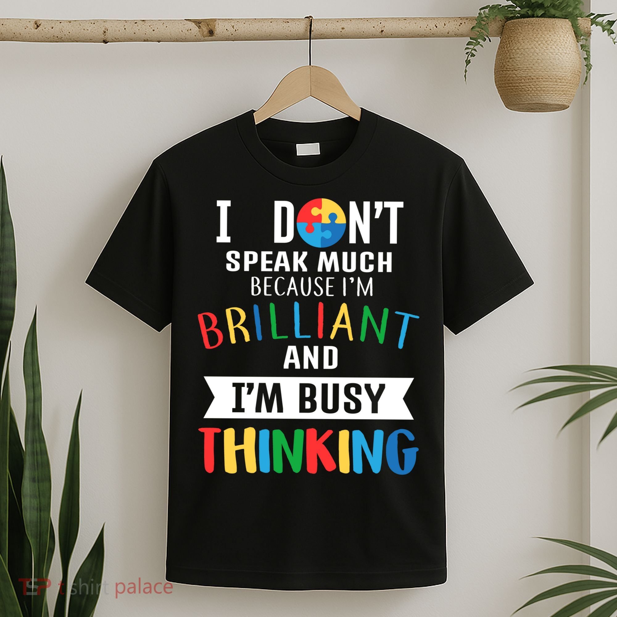Brilliant And Busy Thinking Autism Awareness T-Shirt
