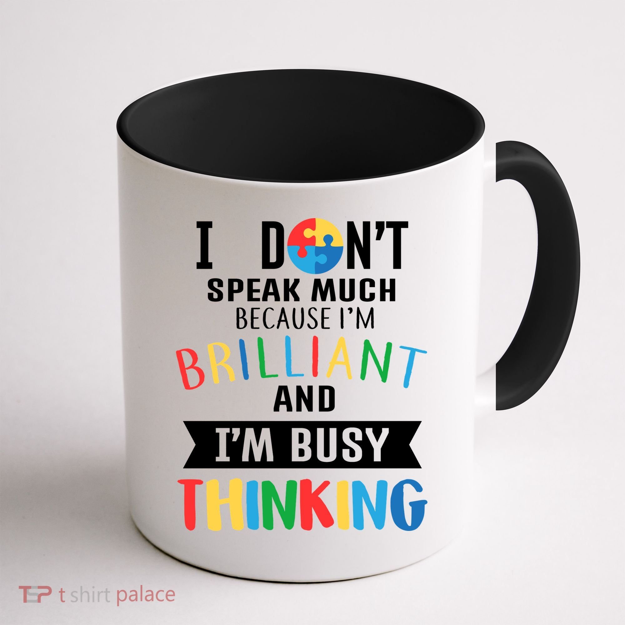Brilliant And Busy Thinking Autism Awareness Coffee Mug