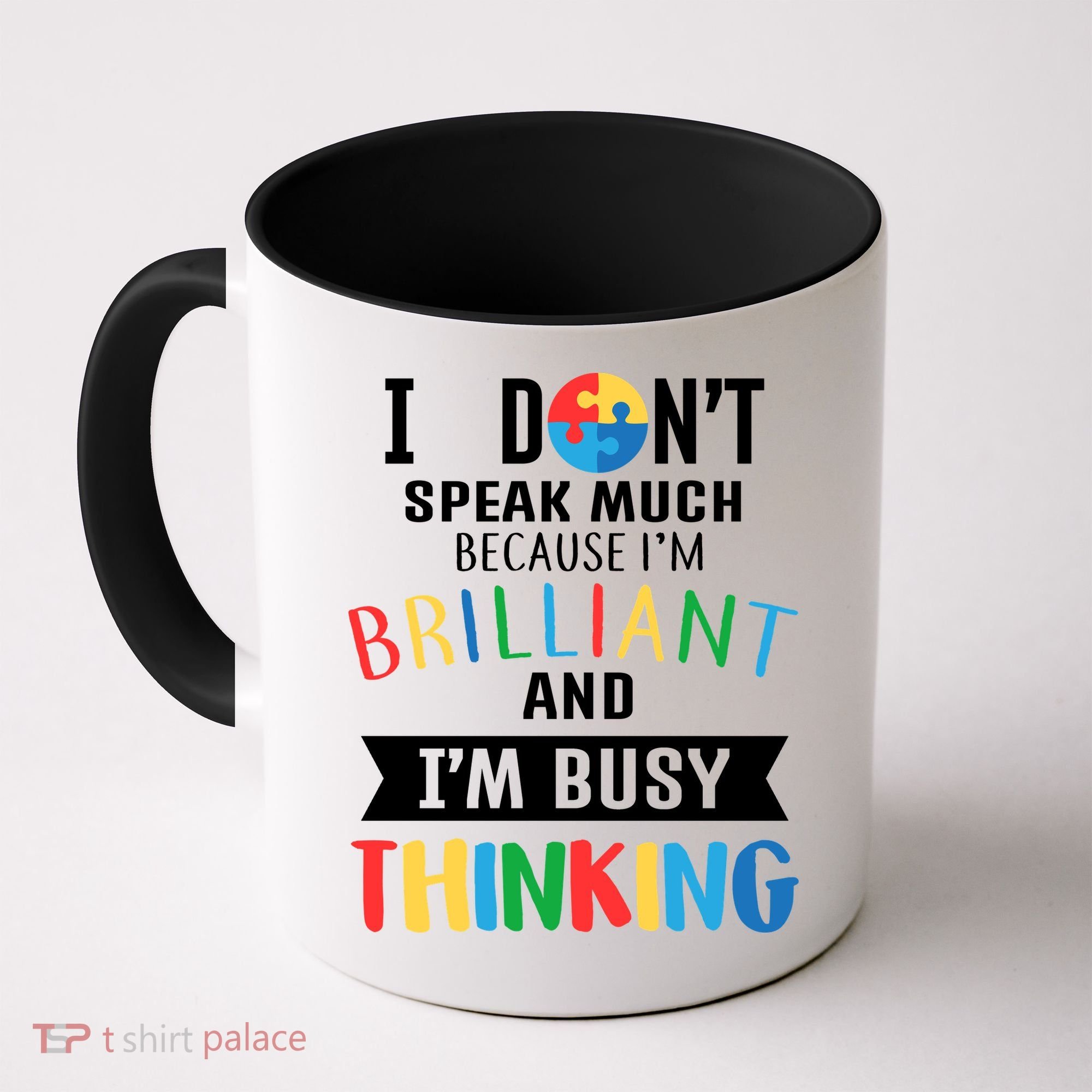 Brilliant And Busy Thinking Autism Awareness Coffee Mug