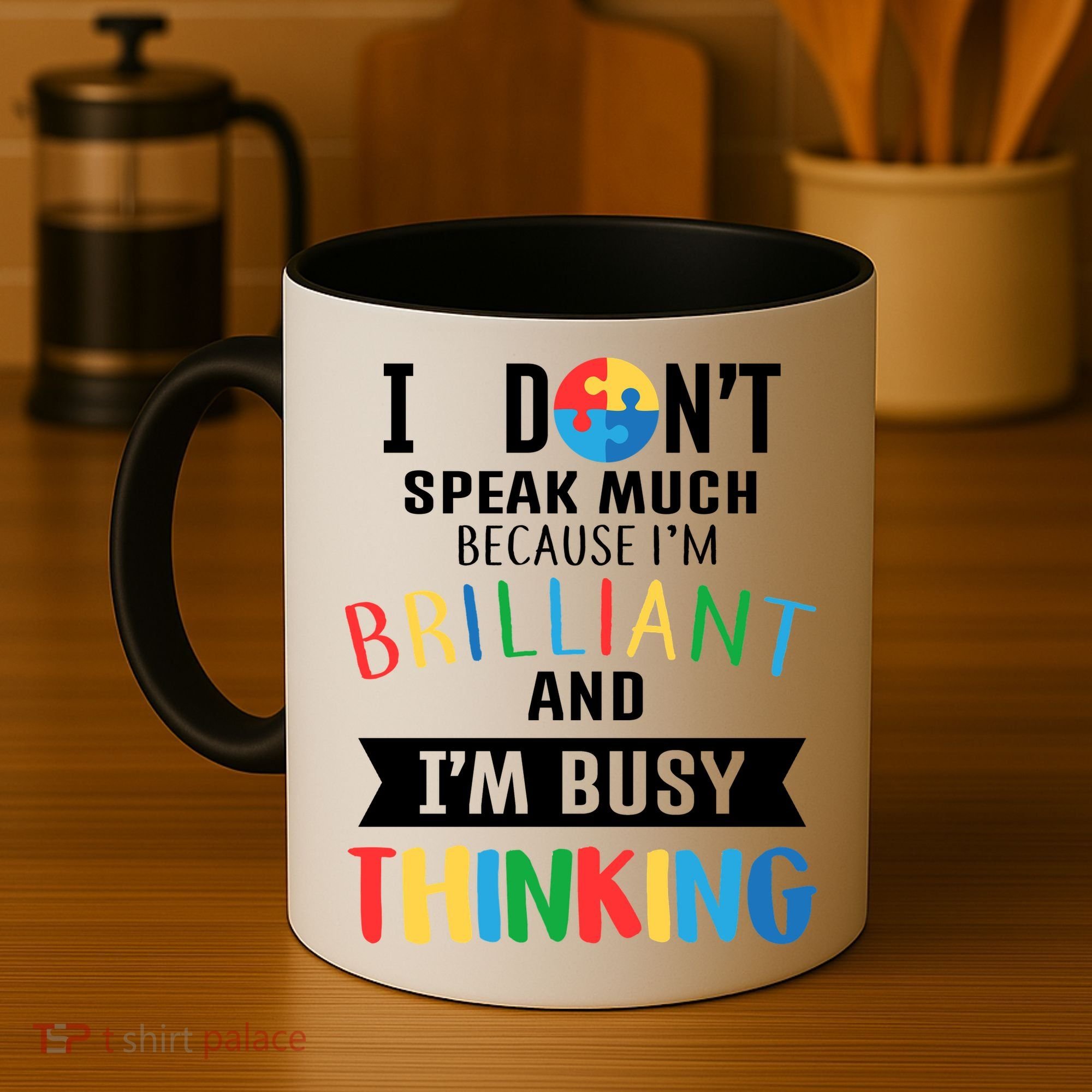 Brilliant And Busy Thinking Autism Awareness Coffee Mug