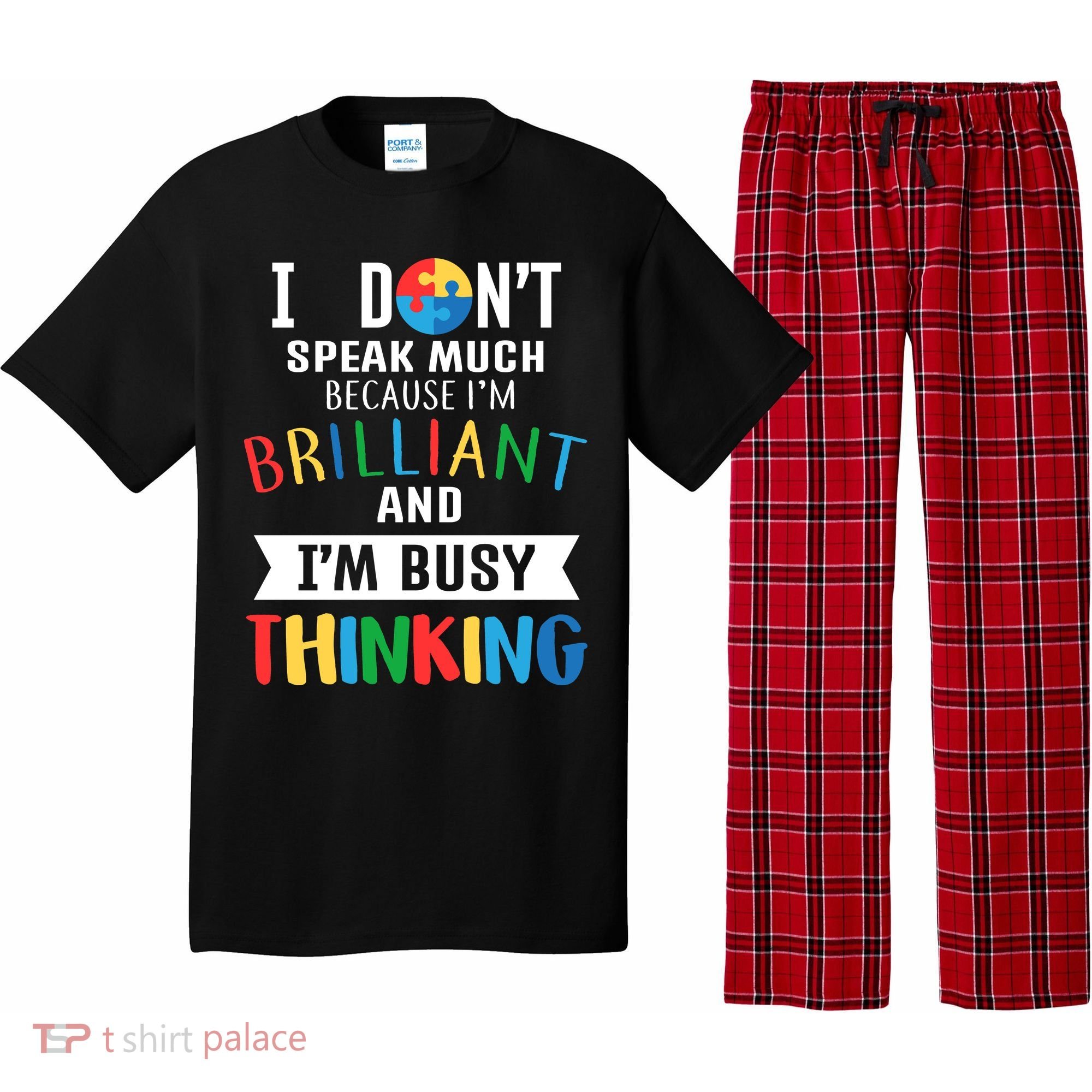 Brilliant And Busy Thinking Autism Awareness Pajama Set