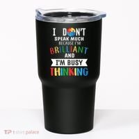 Brilliant And Busy Thinking Autism Awareness Tumbler thumb 0