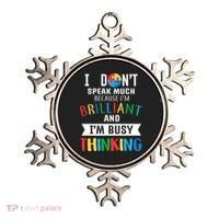 Brilliant And Busy Thinking Autism Awareness Ornament thumb 0