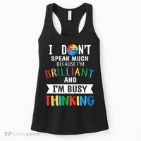 Brilliant And Busy Thinking Autism Awareness Women's Tank Top thumb 0