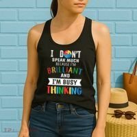 Brilliant And Busy Thinking Autism Awareness Women's Tank Top thumb 2