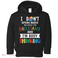 Brilliant And Busy Thinking Autism Awareness Toddler Hoodie thumb 0